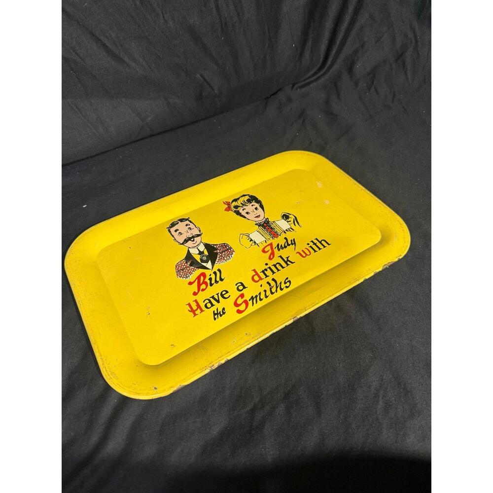 Novelty-Drinks Serving Tray"Have a Drink With" The Elders Made in The USA@1970's